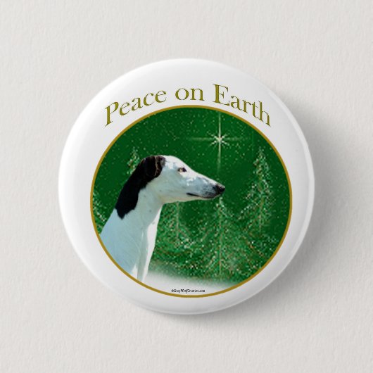 Greyhound Peace Button (Vorderseite)