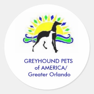 GREYHOUND PETS DES AMERIKA-Aufklebers Runder Aufkleber