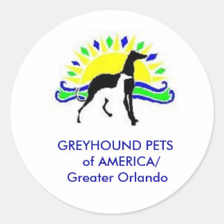 GREYHOUND PETS DES AMERIKA-Aufklebers Runder Aufkleber