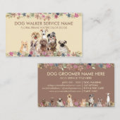 Greyhound Poodle Aussie Mops Corgi Brown Hunde Visitenkarte (Vorne/Hinten)