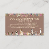 Greyhound Poodle Aussie Mops Corgi Brown Hunde Visitenkarte (Rückseite)