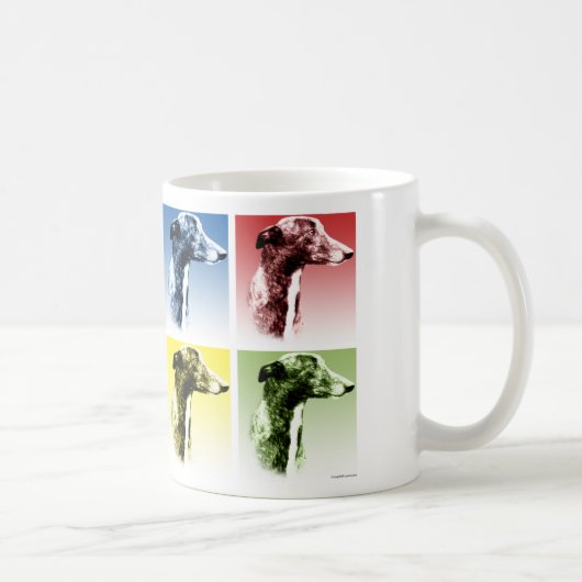 Greyhound Pop Art Kaffeetasse (Rechts)