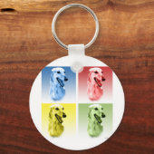 Greyhound Pop Art Schlüsselanhänger (Vorderseite)