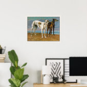 Greyhound Poster/Print: Zwei Windhunde Poster (Heimbüro)
