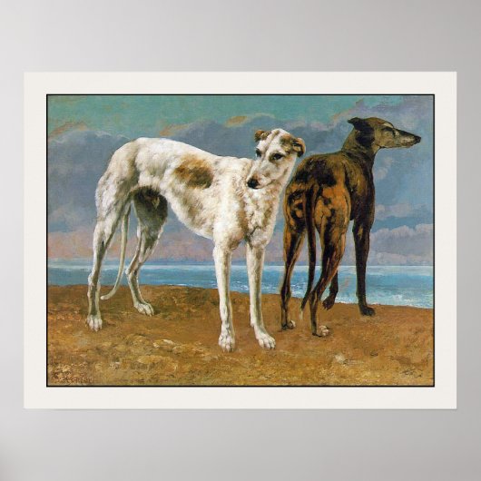 Greyhound Poster/Print: Zwei Windhunde Poster (Vorne)
