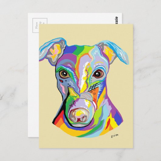 GREYHOUND POSTKARTE (Vorne/Hinten)