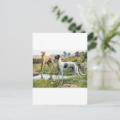 Greyhound Postkarte (Stehend Vorderseite)