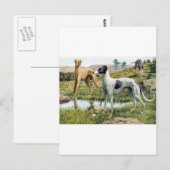 Greyhound Postkarte (Vorne/Hinten)