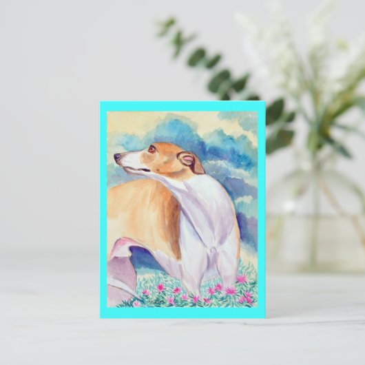 Greyhound Postkarten (Stehend Vorderseite)