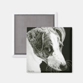 Greyhound Pup Magnet - "Paddy" (Vorderseite/Rückseite)