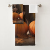 Greyhound Puppy Autumn Delight Pumpkin Badhandtuch Set (Insitu)