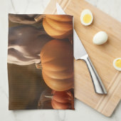 Greyhound Puppy Autumn Delight Pumpkin Geschirrtuch (Viertel Falte)