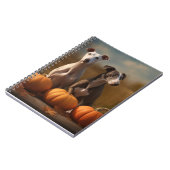 Greyhound Puppy Autumn Delight Pumpkin Notizblock (Linke Seite)