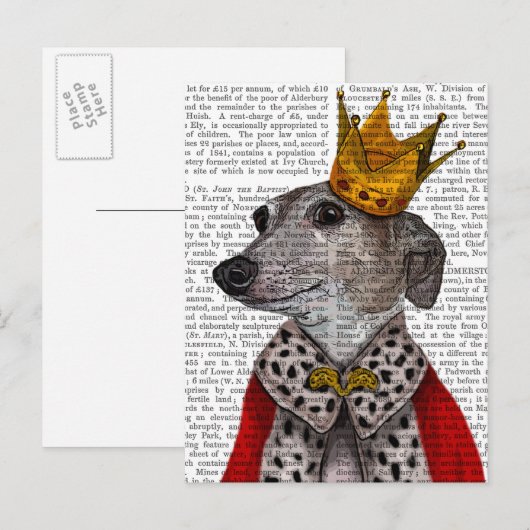 Greyhound Queen Postkarte (Vorne/Hinten)