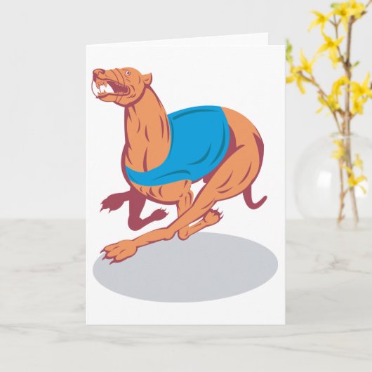 Greyhound Racing Grußkarten Karte (Gelbe Blume)