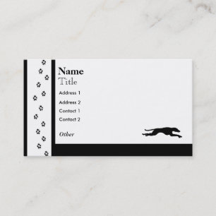 Greyhound Racing Silhouette Visitenkarte