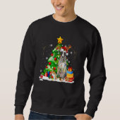 Greyhound Reindeer Christmas Lights Dog Xmas Sweatshirt (Vorderseite)