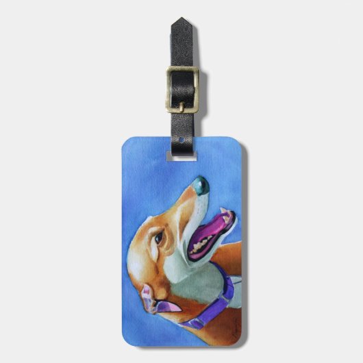 Greyhound Rescue Dog Gepäckanhänger (Vorderseite vertikal)