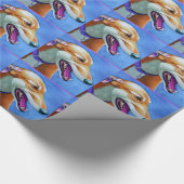 Greyhound Rescue Dog Geschenkpapier (Ecke)