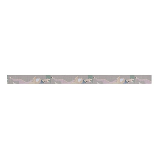 Greyhound Ribbon 3.0" & Matching Gift Wrap (Septem Ripsband (Vorderseite)