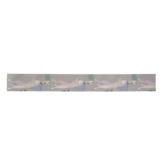 Greyhound Ribbon 3.0" & Matching Gift Wrap (Septem Satinband (Vorderseite)
