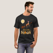 Greyhound Ride Hexe Shotgun Greyhound Hallowe T-Shirt (Vorne ganz)