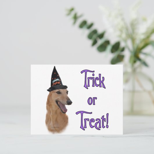 Greyhound (rot) Trick Postkarte (Stehend Vorderseite)