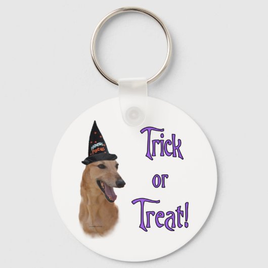 Greyhound (rot) Trick Schlüsselanhänger (Vorderseite)