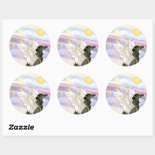 Greyhound Runder Aufkleber (Blatt)