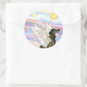 Greyhound Runder Aufkleber (Tasche)