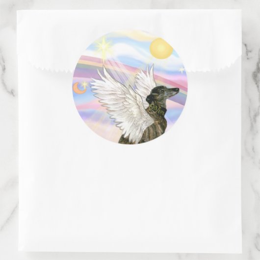 Greyhound Runder Aufkleber (Tasche)