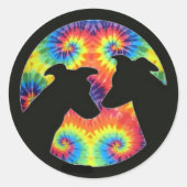 Greyhound Runder Aufkleber (Vorderseite)