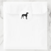 Greyhound Runder Aufkleber (Tasche)