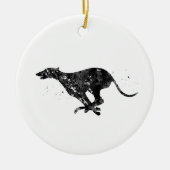 Greyhound Running Keramik Ornament (Vorne)