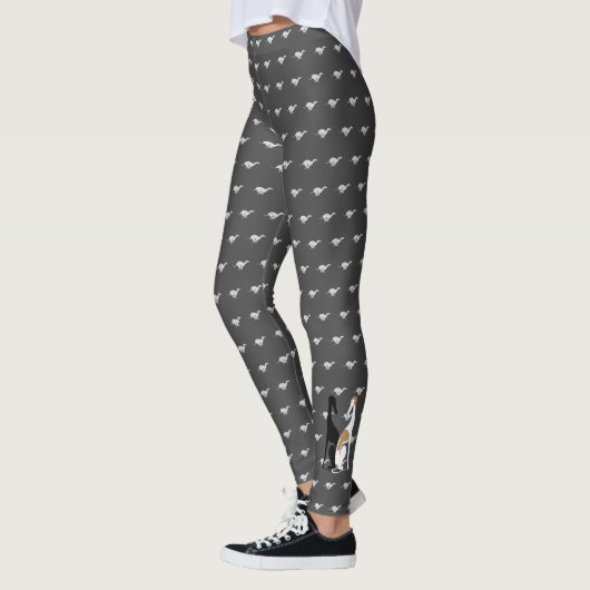 Greyhound Running Pattern - Dunkelgrau/ Leggings (Links)