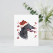 Greyhound Santa Paws Feiertagspostkarte (Stehend Vorderseite)