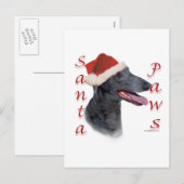 Greyhound Santa Paws Feiertagspostkarte (Vorne/Hinten)