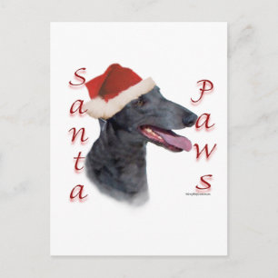 Greyhound Santa Paws Feiertagspostkarte