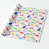 Greyhound sein a Greylife Zitat Geschenkpapier (Ungerollt)