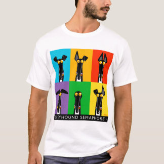 Greyhound Semaphore mit Titel T-Shirt
