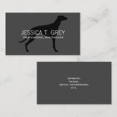 Greyhound Silhouette Black Visitenkarte (Vorne/Hinten)