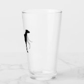 Greyhound Silhouette Custom Dog Lover's Drinking Glas (Links)