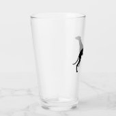 Greyhound Silhouette Custom Dog Lover's Drinking Glas (Rechts)