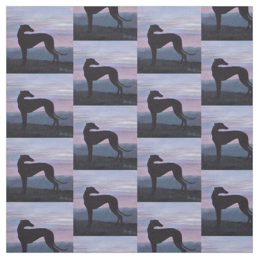Greyhound Silhouette Hunde Kunststoffe Stoff (Muster)