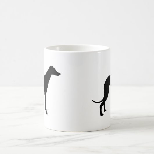 Greyhound-Silhouette Kaffeetasse (Mittel)