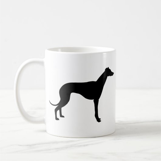 Greyhound-Silhouette Kaffeetasse (Links)