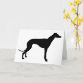 Greyhound-Silhouette Karte (Gelbe Blume)