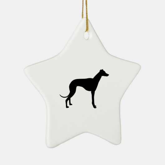 Greyhound-Silhouette Keramikornament (Rechts)