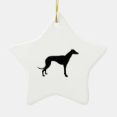 Greyhound-Silhouette Keramikornament (Vorne)