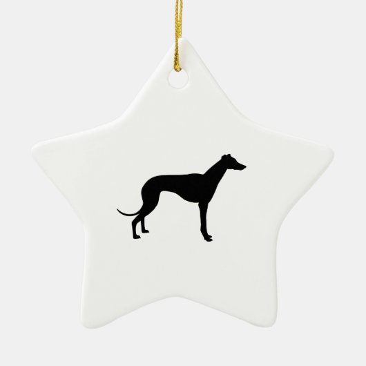 Greyhound-Silhouette Keramikornament (Vorne)